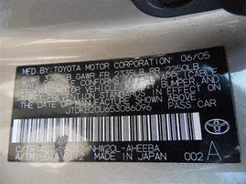 2005 Toyota Prius Tan 1.5L AT #Z24613